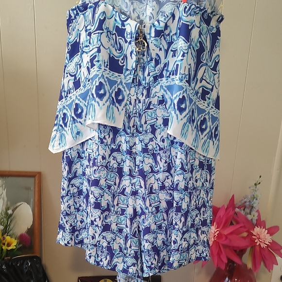 Lilly Pulitzer Elephant Print Romper XS - Picture 11 of 13